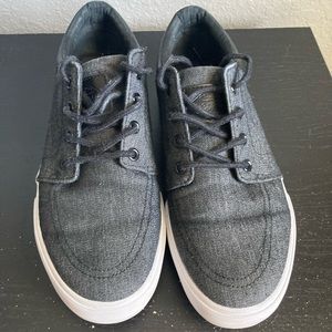 St John’s Bay black denim deck style shoes